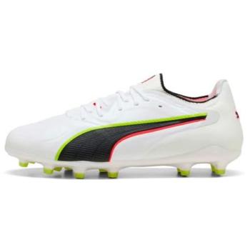 White & Glow Red/Yellow King 20 Ultimate FG/AG Football Boots – UK 9 Unisex