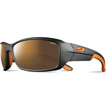 Occhiali sportivi Julbo Run nero opaco arancione con lenti REACTIV Photochromic High Mountain