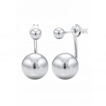 Elli Damen Ohrstecker – Front‑Back Basic Trend Kugeln 925 Silber, 1 ct