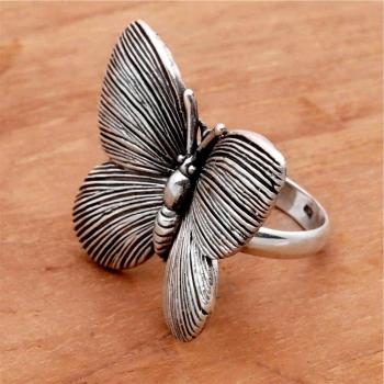 Anneau Vintage Motif Animal Noir