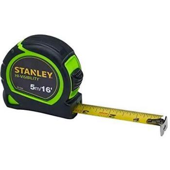 Stanley Hi-Viz Tylon Tape 5M/16Ft (Width 25Mm) | Xms23tape5