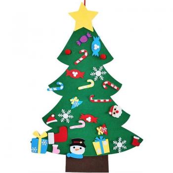 Adornos navideños de Papá Noel de fieltro