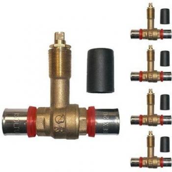 Tubo Multistrato 20 mm – Kit di 5 Valvole a Sfera (Grigio)