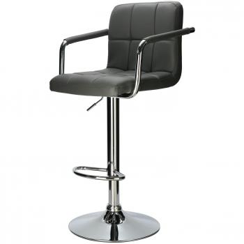 Orolay sgabello da bar in pelle artificiale (grigio)