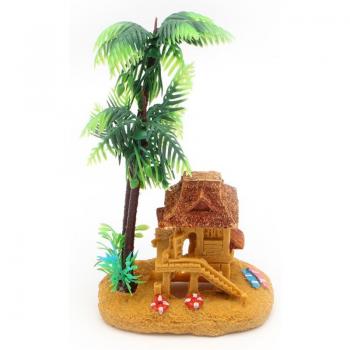 Aquarium Coconut Tree Castle Ornament