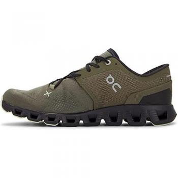 On Cloud X 3 Men's Olive Reseda Low-Top Sneakers