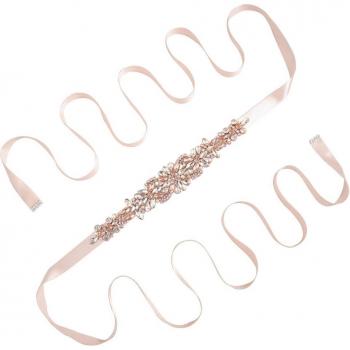 Cinturón de Boda TRiXY S423 Oro Rosa y Diamantes