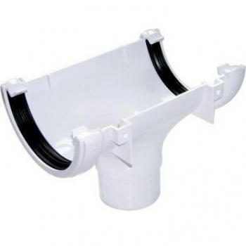 FloPlast 76mm White Mini Gutter Running Outlet