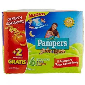 Pampers sole & luna xl 34 pezzi