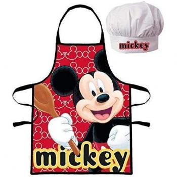 Set de cocina Mickey Mouse con gorro y delantal