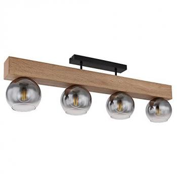 GLOBO LIGHTING Deckenleuchte für Wohnzimmer und Schlafzimmer, Holz, 15656-4D1