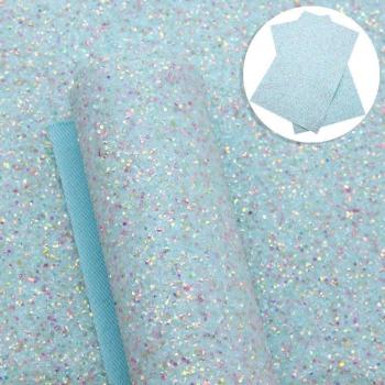 Chunky Glitter Faux Leather Sheet, Solid Color, 20×34 cm (SKU 1Yc7543)