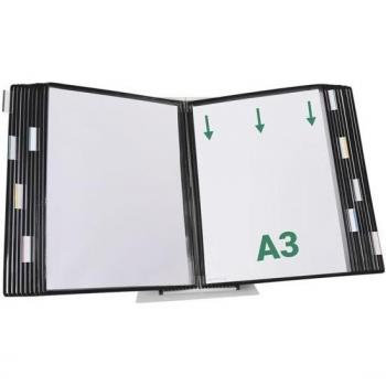 Tarifold A3 Sichttafel-Tischständer mit 20 Tafeln