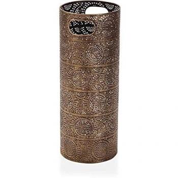 Portaombrelli in acciaio inox marrone scuro (20 x 48 x 20 cm)