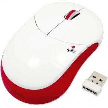 LogiLink Wireless Maus Smile, weiß und rot