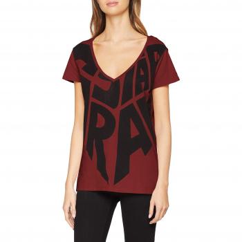 T-shirt G-STAR RAW Graphic 50 col V, Rouge