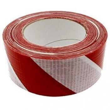 Nastro Adesivo Telato 5cm X 50 Metri, Nastro Adesivo Segnalatico, Striscia Distanza di Sicurezza Per Pavimento