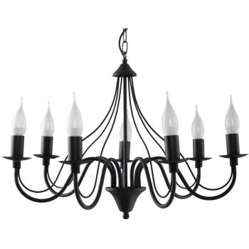 Minerwa 7 Black Multi Arm Chandelier