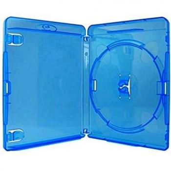 Amaray Blu-ray Schutzhüllen, 15 mm, Maschinenverpackung, Klar, Blau, 50 Stück