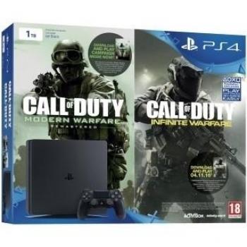 Consola PlayStation 4 Slim 1TB + Call Of Duty: Infinite Warfare + Call Of Duty: Modern Warfare Remasterizado
