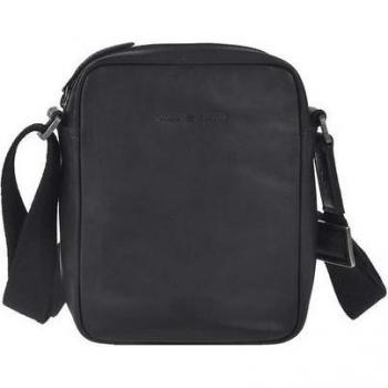 Greenburry Leder Umhängetasche Pure Black
