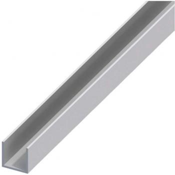 Profilo U Alluminio 8x8x1 mm Argento Satinato 1 m