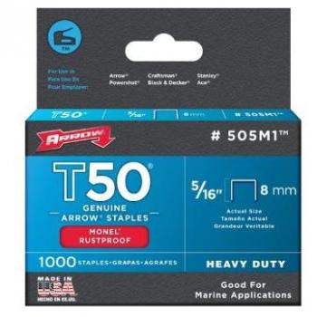 Arrow 5/16″ Monel Staples – 1000 pcs, 8 mm