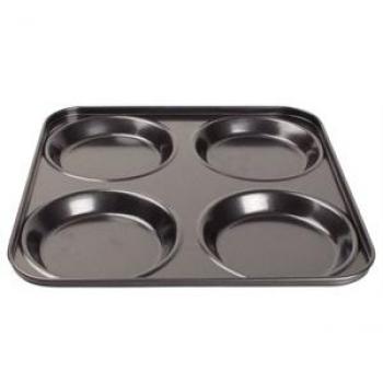 Four‑Cup Carbon Steel Yorkshire Pudding Tray, Anti‑Stick Finish