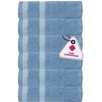 Casa Copenhagen Ensemble de 6 Serviettes de Toilette