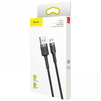 Baseus Cafule MicroUSB Kabel 2.4A 0,5m QC3.0 Schwarz-Grau
