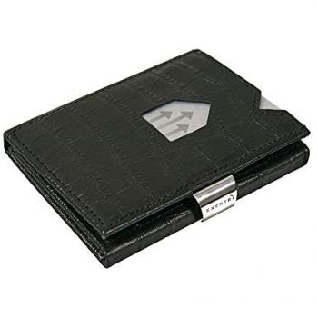 Exentri Schwarz Unisex Brieftasche