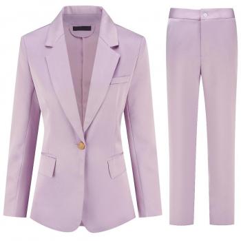 Yunclos 2 pièces ensemble de bureau femme violet S