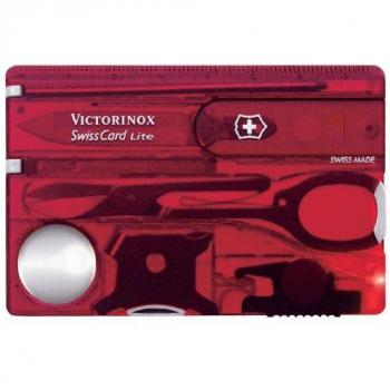 VICTORINOX SWISS ARMY SWISSCARD LED LITE Ruby Red ‎0.7300.T