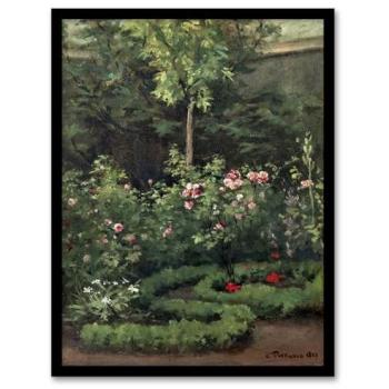 A4 Rose Garden Portrait: Camille Pissarro Wall Decor
