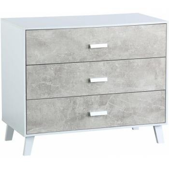 Comò Bianco 90x40 con 3 Cassetti