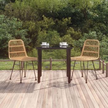 Juego de Muebles de Jardín 3 Piezas en Polirratan