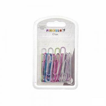Clips de Oficina Grande Multicolor (24 Unidades)