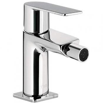 Tres LOFT Chrom Bidetmischer mit Ablaufgarnitur
