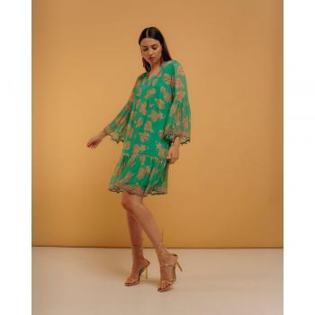 Vestido Elegante NIZA Volante en Viscosa