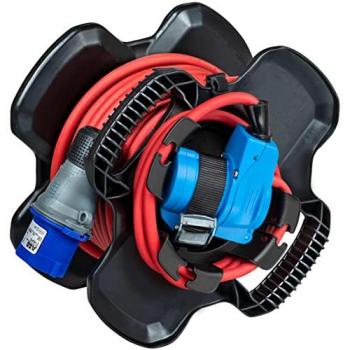 ENROULEUR DE CABLE COMPACT X‑GUM AVEC RALLONGE SUPPLEMENTAIRE POUR CAMPING‑CAR, CARAVANE,