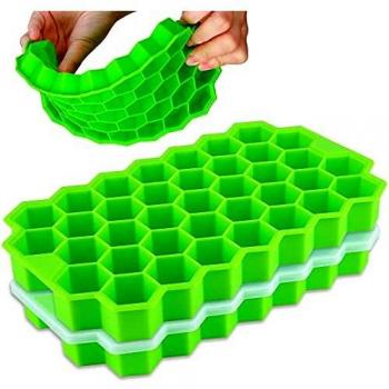 VickyVan Ice Cubes Mold Kit, BPA-Free, Spill-Proof Lid Included