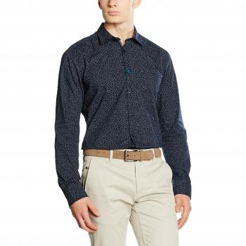 CALAMAR MENSWEAR Men's 4S39 Leisure Shirt, Navy