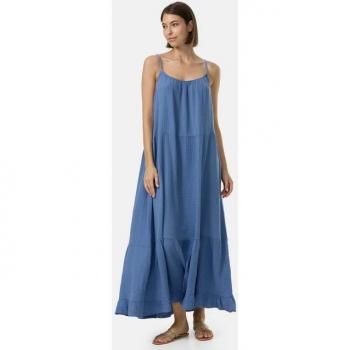 PM SELECTED Damen Maxikleid aus atmungsaktivem Musselin