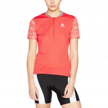 Odlo Frauenoberteil Stand‑Up Collar, 1/2 Zip, MORZINE – Bittersweet Print SS17, Größe S