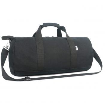 Portable Sports Gym Bag for Women and Men: Small Canvas Weekend Travel Duffel Holdalls in Black (Size 2.0)