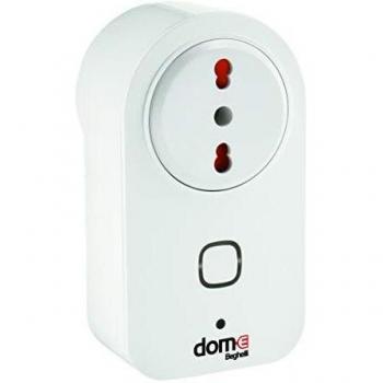 Beghelli Dome 60001 Presa Wi-Fi Smart con App, Presa bipasso 10/16A, Comandabile da remoto, Misura consumi, 3680W, Bianca