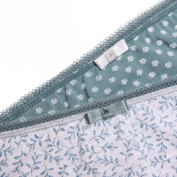 Pack de 2 Bragas Brasileñas Estampado Floral Azul