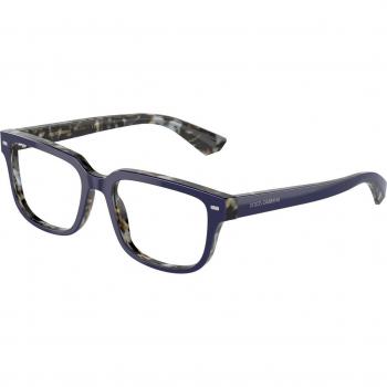 Dolce & Gabbana DG3380 Col. L3423 Men's Eyeglasses, Square Shape, Havana Blue Color, Size 54, Blue Light Block Available