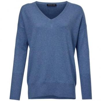 Unifarbener V-Pullover aus Kaschmir – Heine