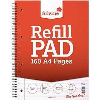 Silvine Sidebound Wire Lined Refill Pad A4 160 Pages (Pack of 6) S80Y